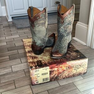 Old Gringo Villa Turquoise Cowgirl Boot size 10B